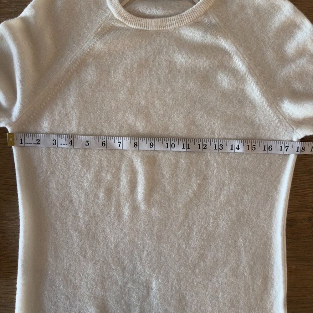 J Mclaughlin 100% Cashmere Wool Crew Neck Pullover Knit Sweater-Ivory-Size Small - Picture 6 of 13